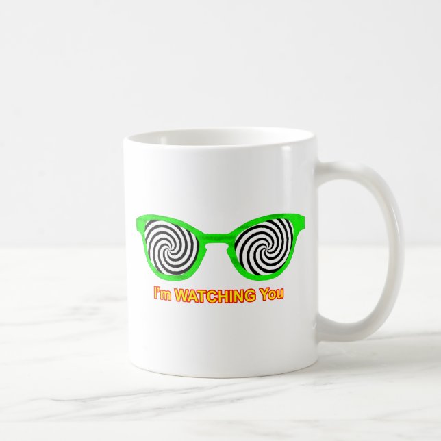Caneca De Café Assistindo Hypnotize Óculos De Sol Escarem Verde O (Direita)