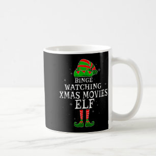 Caneca De Café Assistindo Muitos Filmes de Natal Elfo Corresponde