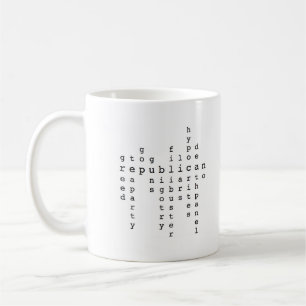 Caneca De Café Associação de palavra republicana