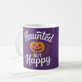 Caneca De Café Assombrado, Mas Feliz Personalizado