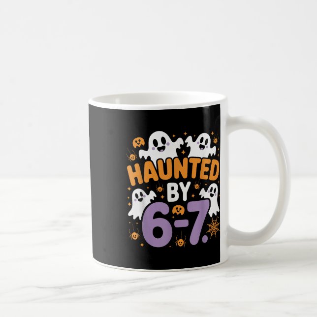 Caneca De Café Assombrado Six Seven 6 7 Meme 67 Mão de Esqueleto  (Direita)