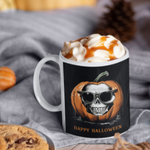 Caneca De Café Assombrando Jack O' Lanterna Capturando Halloween