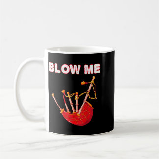 Caneca De Café Assopre gaitas escocesas engraçadas xadrez sarcást