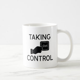 Caneca De Café Assumindo o controle