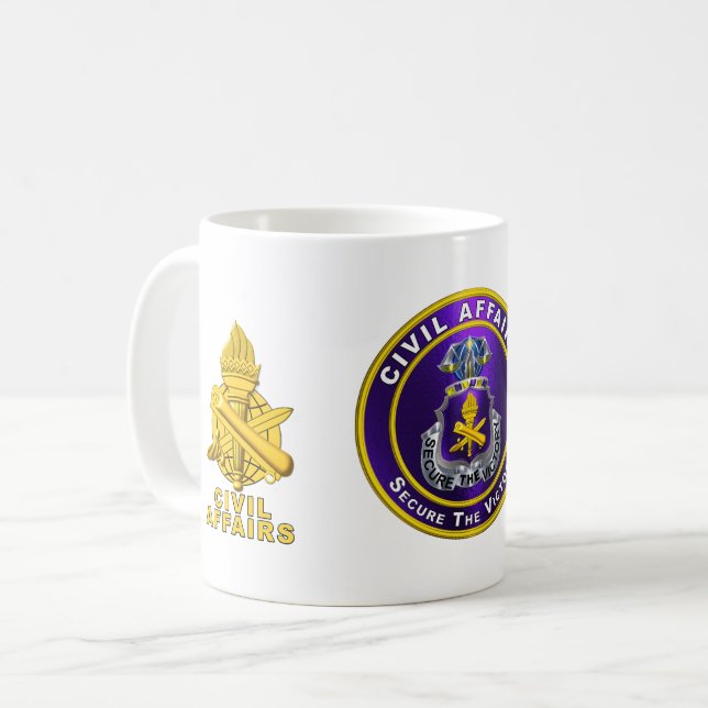 Caneca De Café  Assuntos Civis do Exército   (Frente Esquerda)