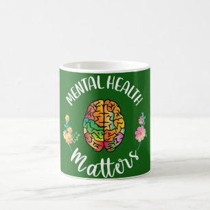 Caneca De Café Assuntos de Saúde Mental Sensibilização para a s