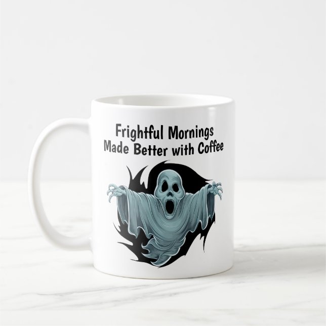 Caneca De Café Assustador Fantasma (Esquerda)