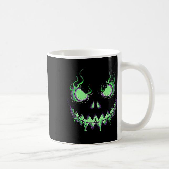 Caneca De Café Assustador Pumpkin Jack O Lantern Spooky Crianças  (Direita)