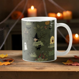 Caneca De Café Assustadoramente Fofo Floresta Assombrada de Hallo
