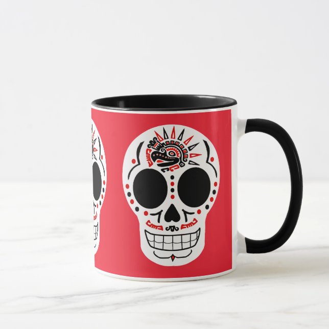 Caneca de café asteca de CasaQ Eagle Calavera (Direita)