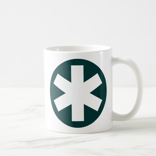 Caneca De Café Asterisco - Verde Escuro (Direita)