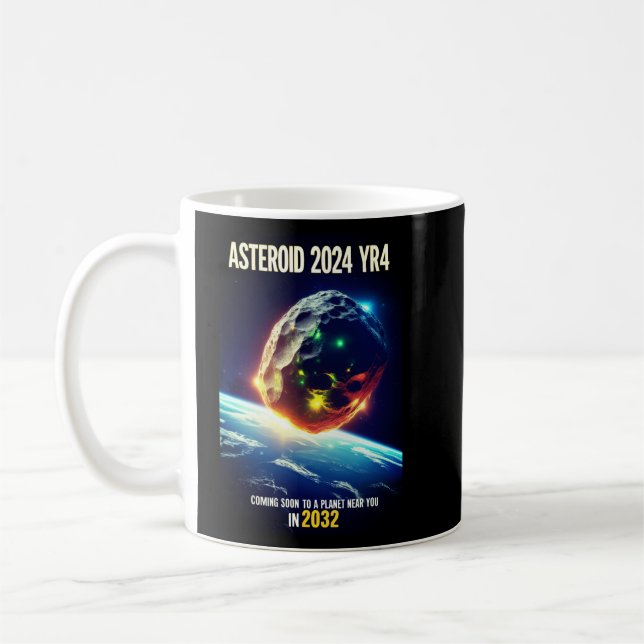 Caneca De Café Asteroide 2024 YR4: Encontro Imediato da Terra em  (Esquerda)