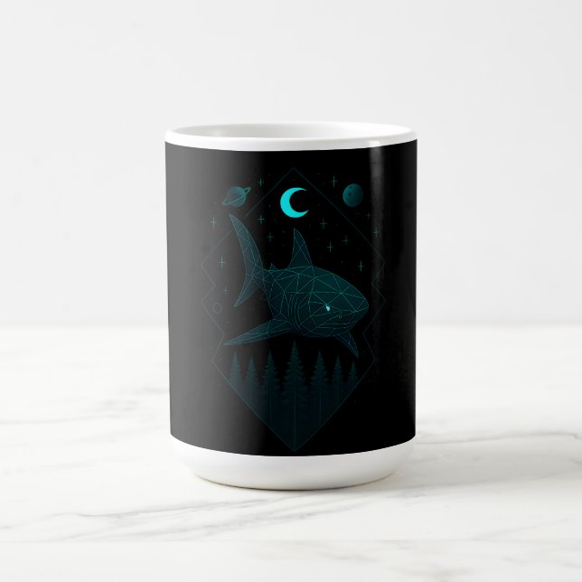 Caneca De Café Astral Shark - Cosmic Ocean Predator (Centro)