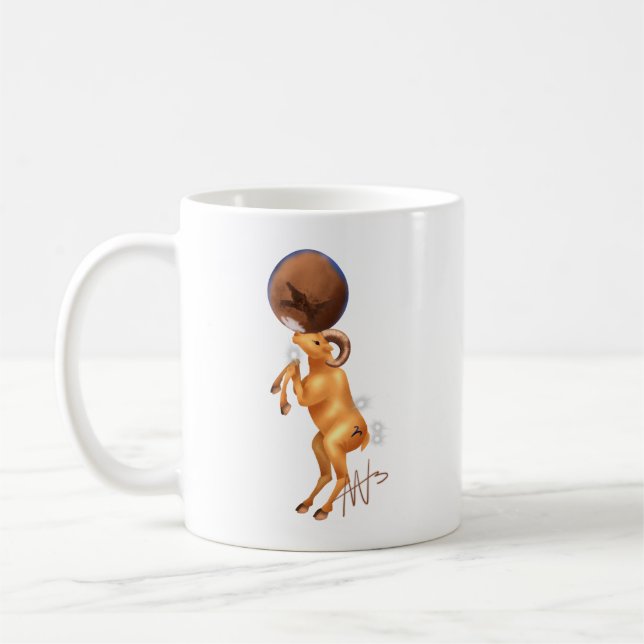 Caneca De Café Astro Aries Mars Zodiac (Esquerda)