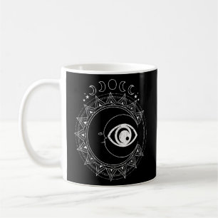 Caneca De Café Astrologia Lua Sol Dark Magic Pagan Bruxa Occulta