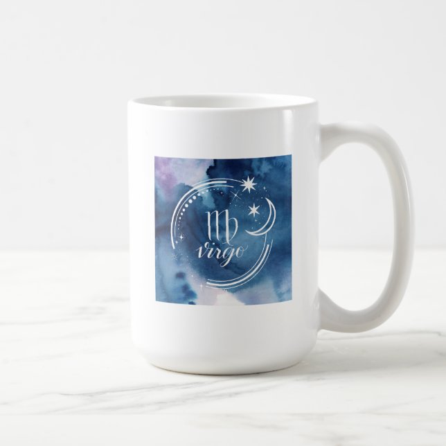 Caneca De Café Astrologia por Aquarela - Virgem (Direita)