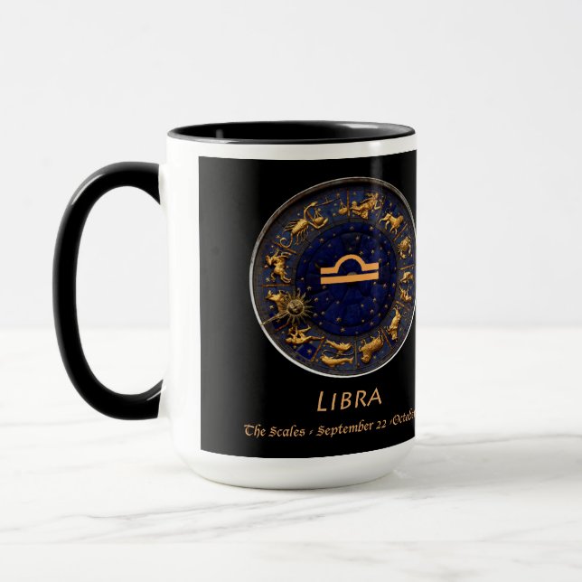 Caneca de café astrológica do Libra de Paul (Esquerda)