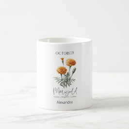 Caneca De Café Astrology Birth Mês outubro | Flor Marigold
