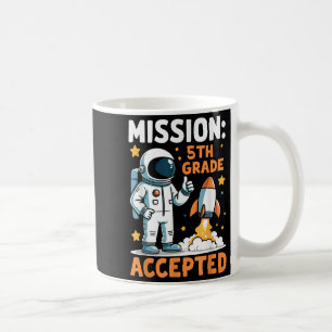 Caneca De Café Astronauta Aceito De Missão 5 De Volta À Escola