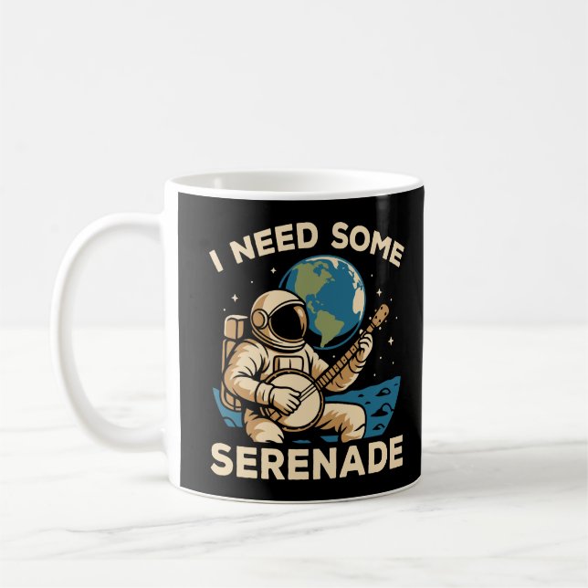 Caneca De Café Astronauta Banjo Serenade Som Cósmico (Esquerda)