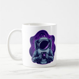 Caneca De Café Astronauta Com Borboleta