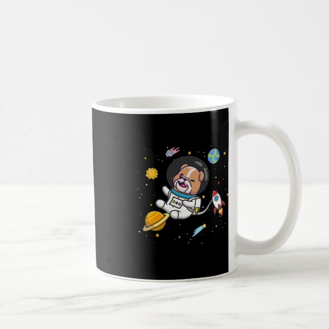 Caneca De Café Astronauta de Bulldog (Direita)