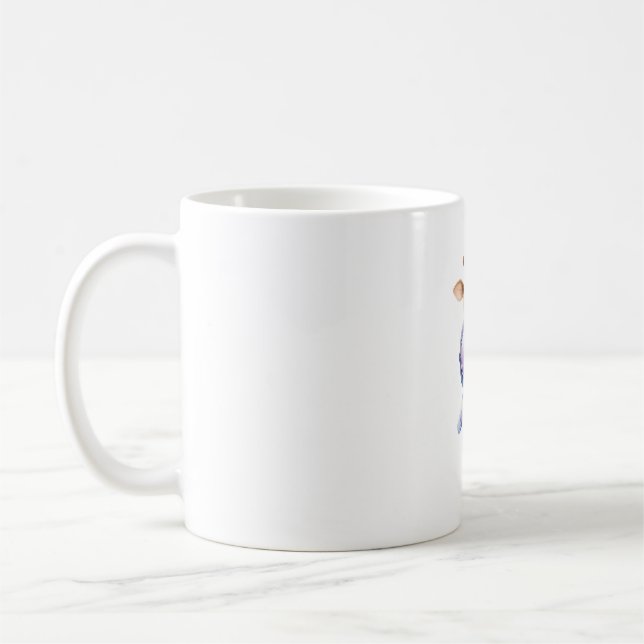 Caneca De Café Astronauta de Girafa Adorável Ilustração Clássica  (Esquerda)