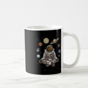Caneca De Café Astronauta de Yoga Medita No Espaço E Sente A Ga