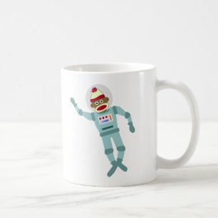 Caneca De Café Astronauta do macaco da peúga