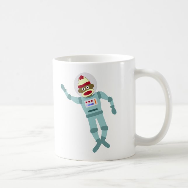 Caneca De Café Astronauta do macaco da peúga (Direita)