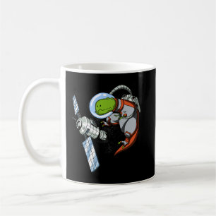 Caneca De Café Astronauta Espacial do Dinossauro T-Rex