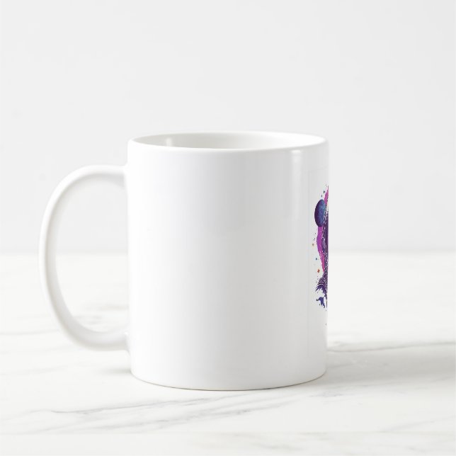 Caneca De Café Astronauta Explorador Caveira (Esquerda)
