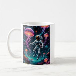 Caneca De Café Astronauta Flutuante com Água-Vidro do Espaço Flut