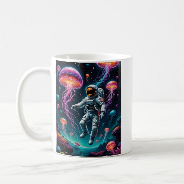 Caneca De Café Astronauta Flutuante com Água-Vidro do Espaço Flut (Esquerda)