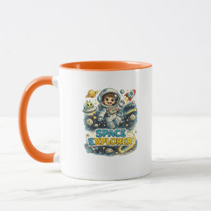 Caneca de Café Astronauta Fofo Explorador Espacial