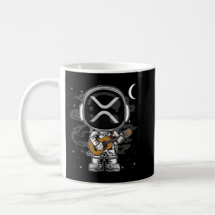 Caneca De Café Astronauta Guitarra Ripple XRP Crypto Coin HODL