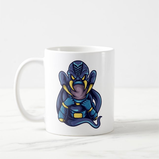Caneca De Café Astronauta Luta Contra Monstro (Esquerda)