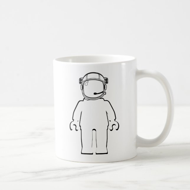 Caneca De Café Astronauta Minifig do estilo de Banksy (Direita)