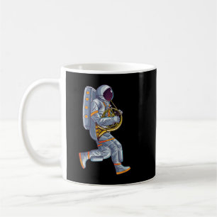 Caneca De Café Astronauta Play Music Instrumento Francês Horn