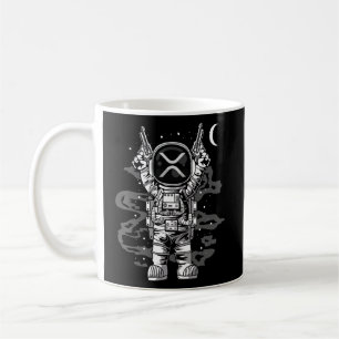 Caneca De Café Astronauta Ripple Coin Xrp Para O Token De Cripto