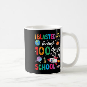 Caneca De Café Astronauta Roqueteiro Que Eu Explodi Por 100 Dias