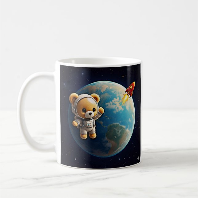 Caneca De Café Astronauta Teddy (Esquerda)