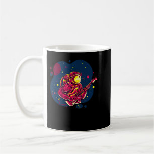 Caneca De Café Astronauta Tocando Violão no Espaço_070