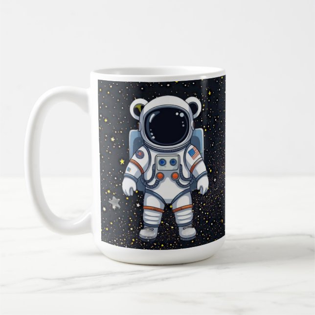 Caneca De Café Astronauta Ursinho Estrelado (Esquerda)