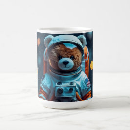 Caneca De Café Astronauta Urso de Pelúcia Cósmico