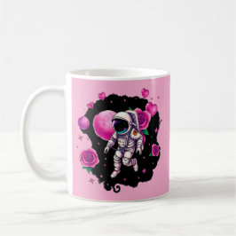 Caneca De Café Astronauta Valentine Rose
