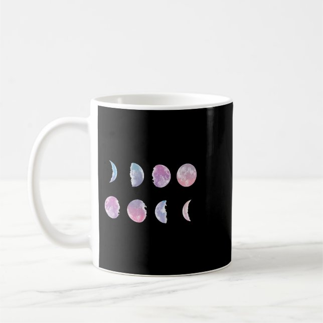Caneca De Café Astronomia Lover Fases Lunares Espaço de Lua Cheia (Esquerda)
