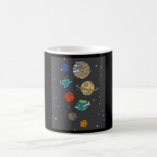 Caneca De Café Astronomia Planetas do Sistema Solar Universo