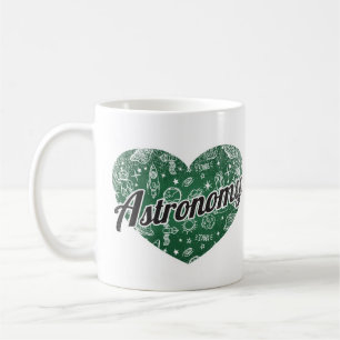 Caneca De Café Astronomia Retro Heart Blackboard Love