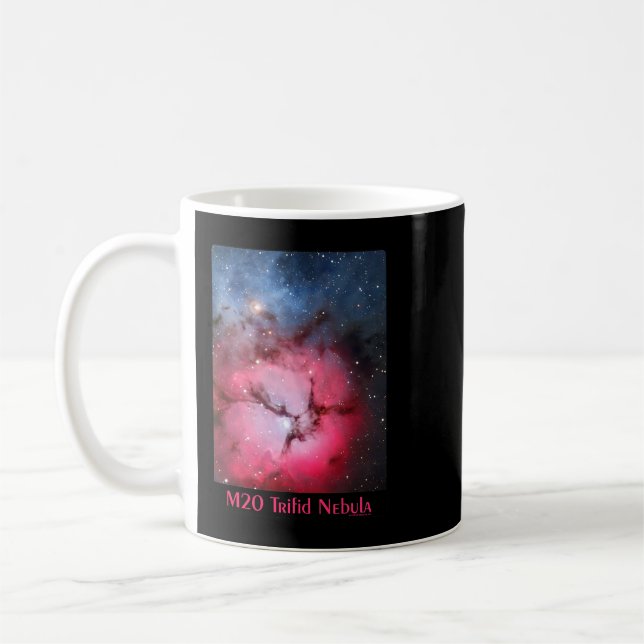 Caneca De Café Astronomy Lover M20 Trifid Nebula Messier Object 2 (Esquerda)